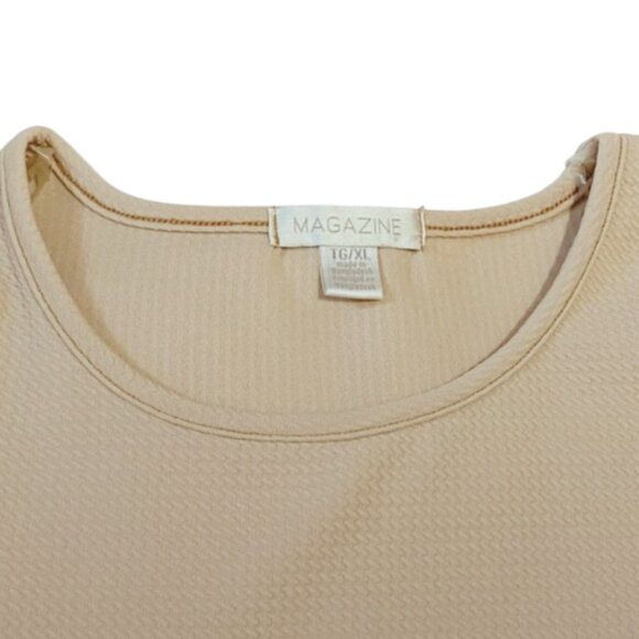 MAGAZINE Women's Beige Casual Minimalist Dress Size XL - Picture 3 of 6